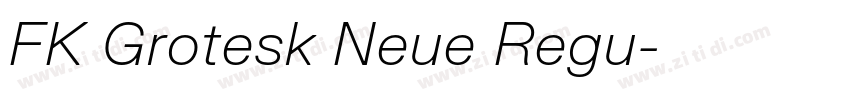 FK Grotesk Neue Regu字体转换